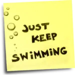 POST IT NOTE JUST KEEP SWIMMING