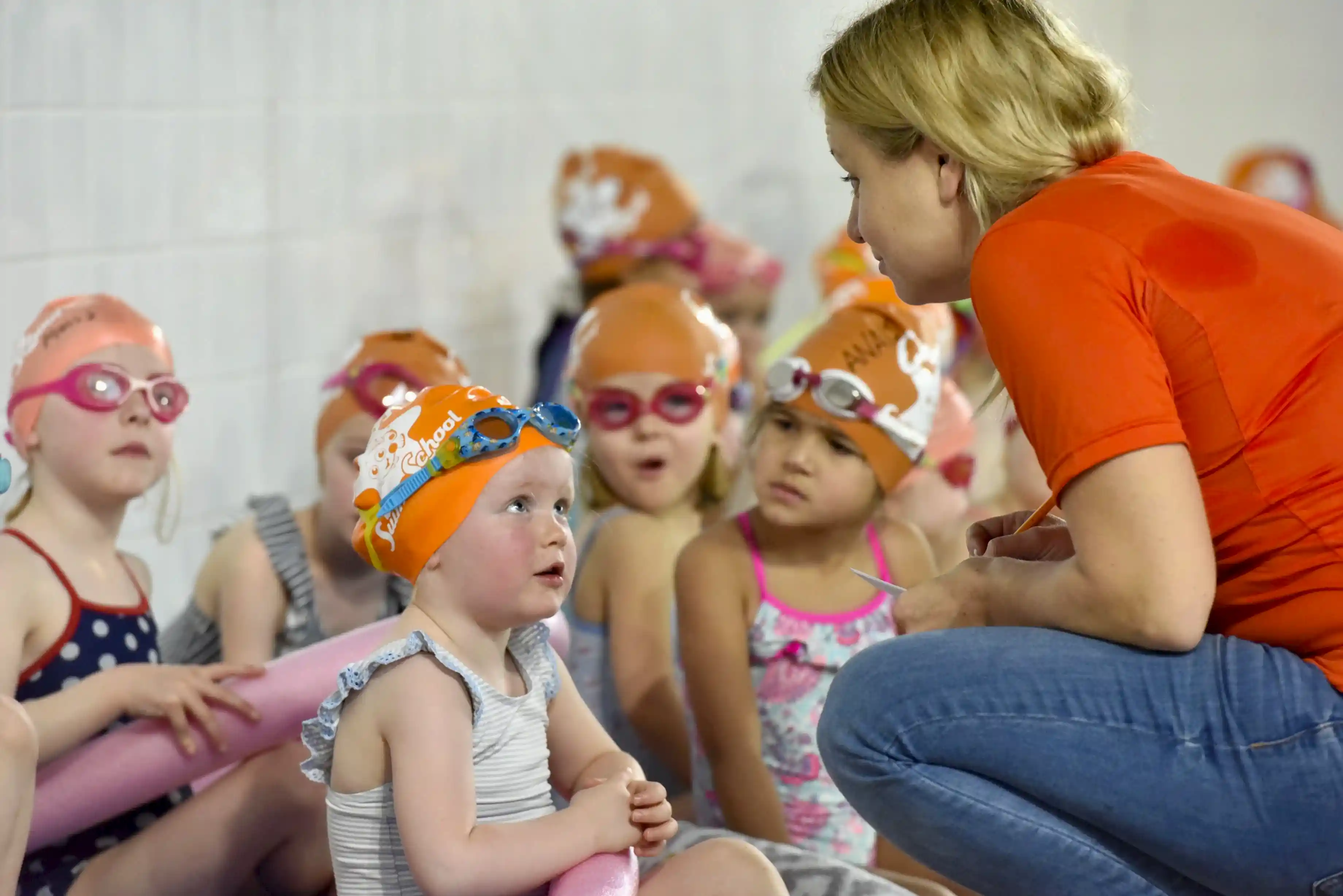 Cindys Swim School Gala - listening hard childrens swimming lessons